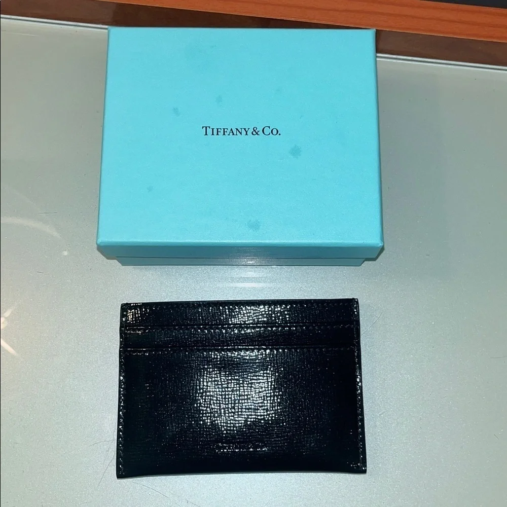 Tiffany & Co. Card Holder Wallet - Black Patent leather